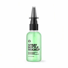 Frosted Glass Nasal Spray Bottle